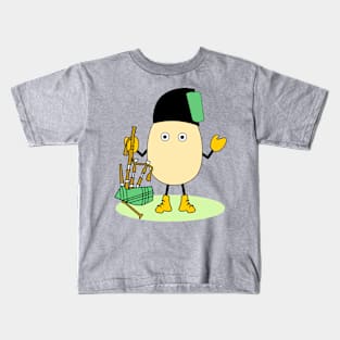 Bagpipe Egghead Kids T-Shirt